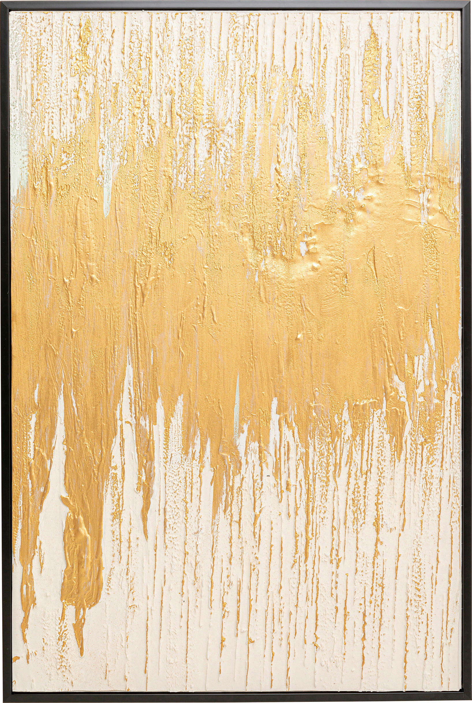 BILD Abstraktes  - Goldfarben/Creme, Design, Holz/Kunststoff (80/120/4cm) - Kare-Design