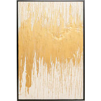 BILD Abstraktes  - Goldfarben/Creme, Design, Holz/Kunststoff (80/120/4cm) - Kare-Design