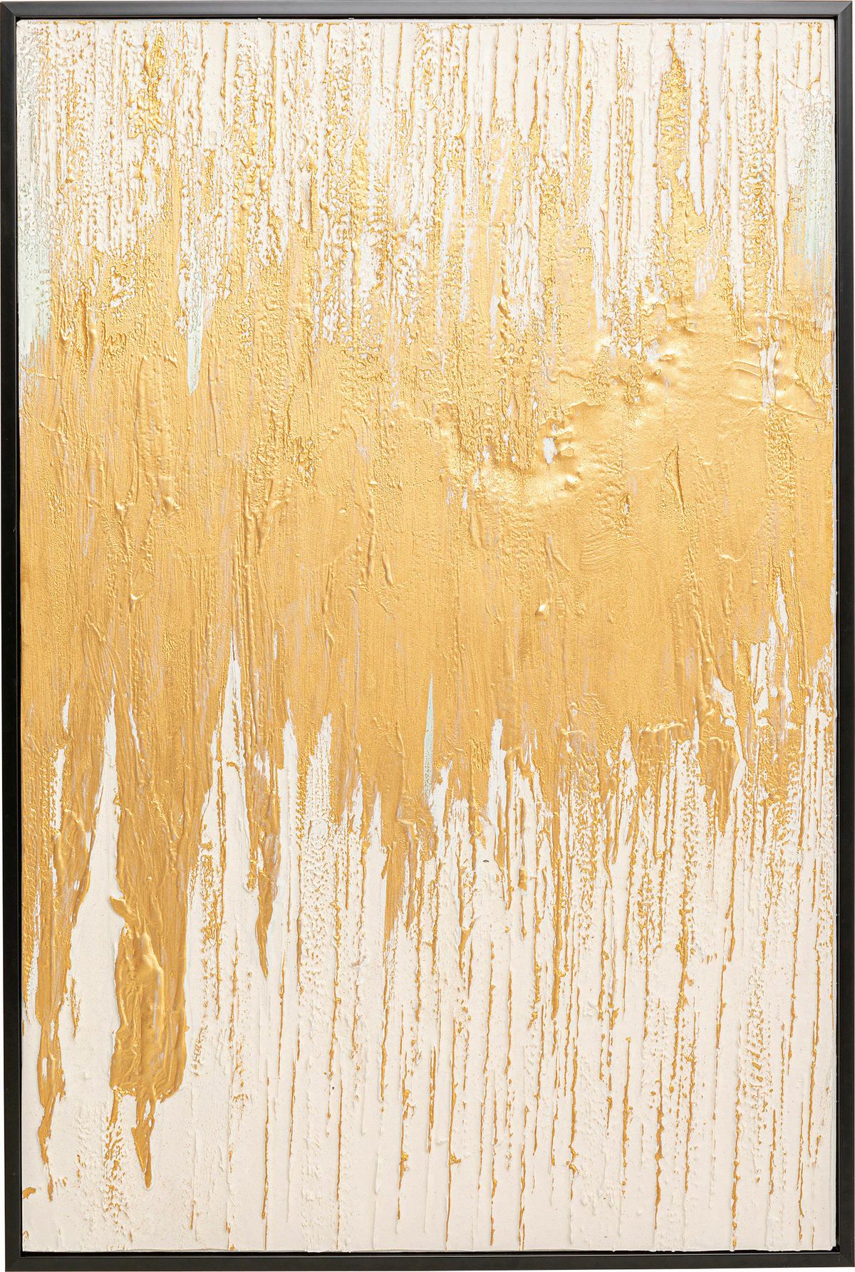 BILD Abstraktes  - Goldfarben/Creme, Design, Holz/Kunststoff (80/120/4cm) - Kare-Design