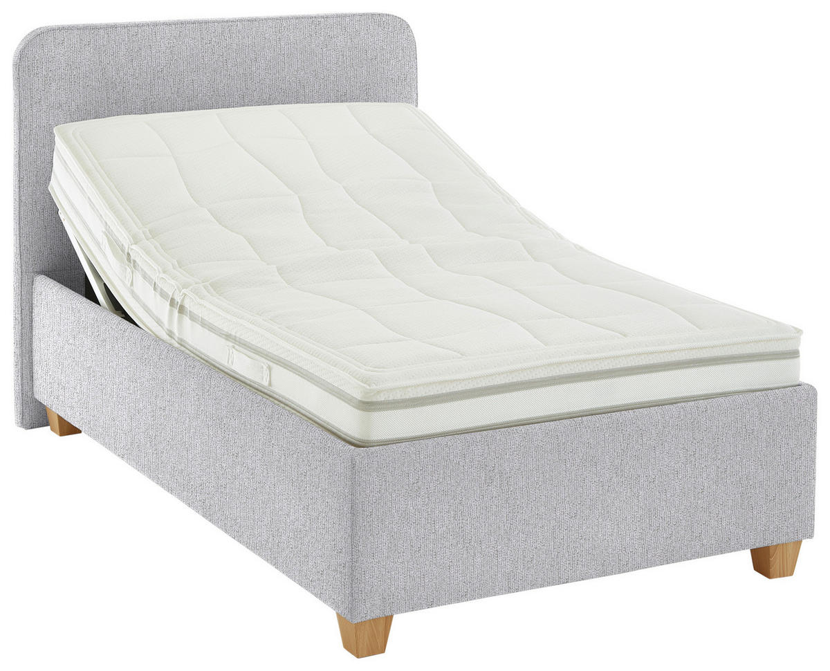 POLSTERBETT 120/200 cm  in Ecru  - Ecru/Weiss, Konventionell, Holz/Textil (120/200cm) - Beldomo - Sleep