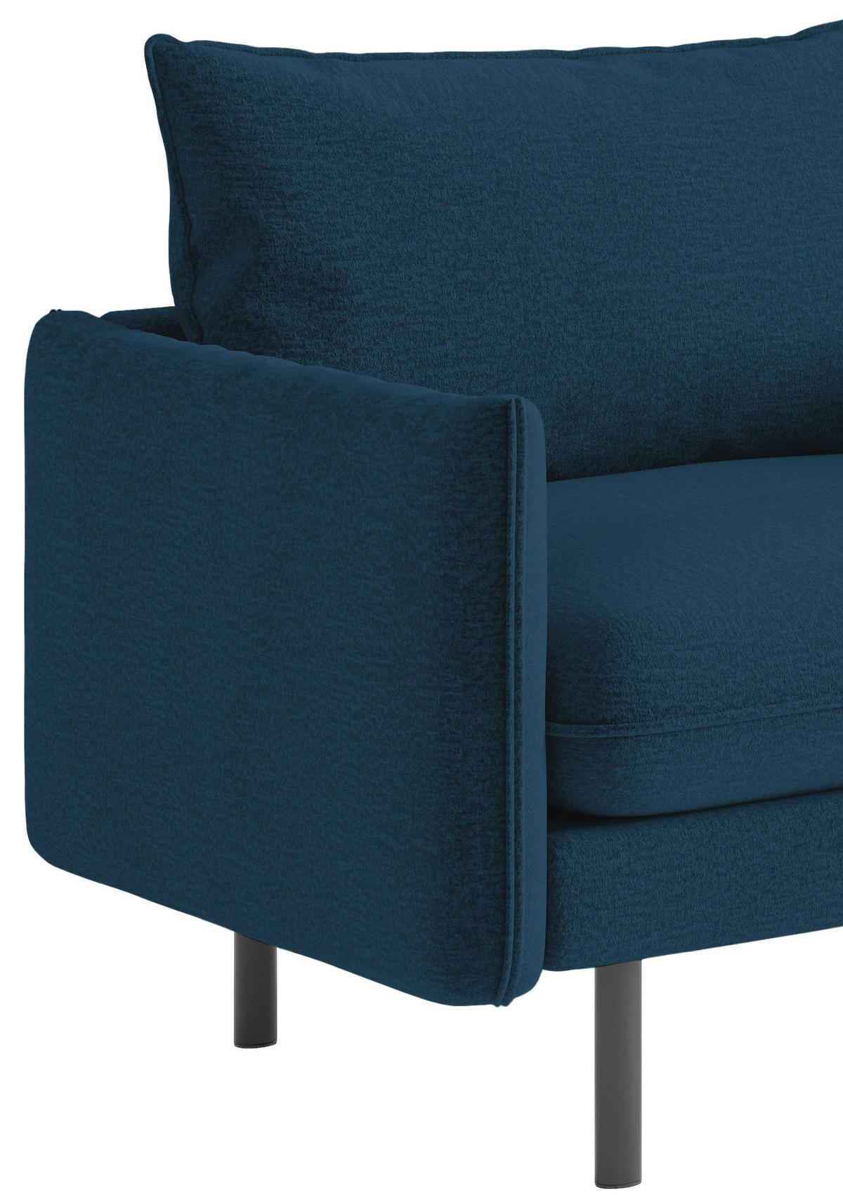 SITZGARNITUR in Flachgewebe Blau  - Blau/Schwarz, Design, Textil (215/85/92cm) - Livetastic