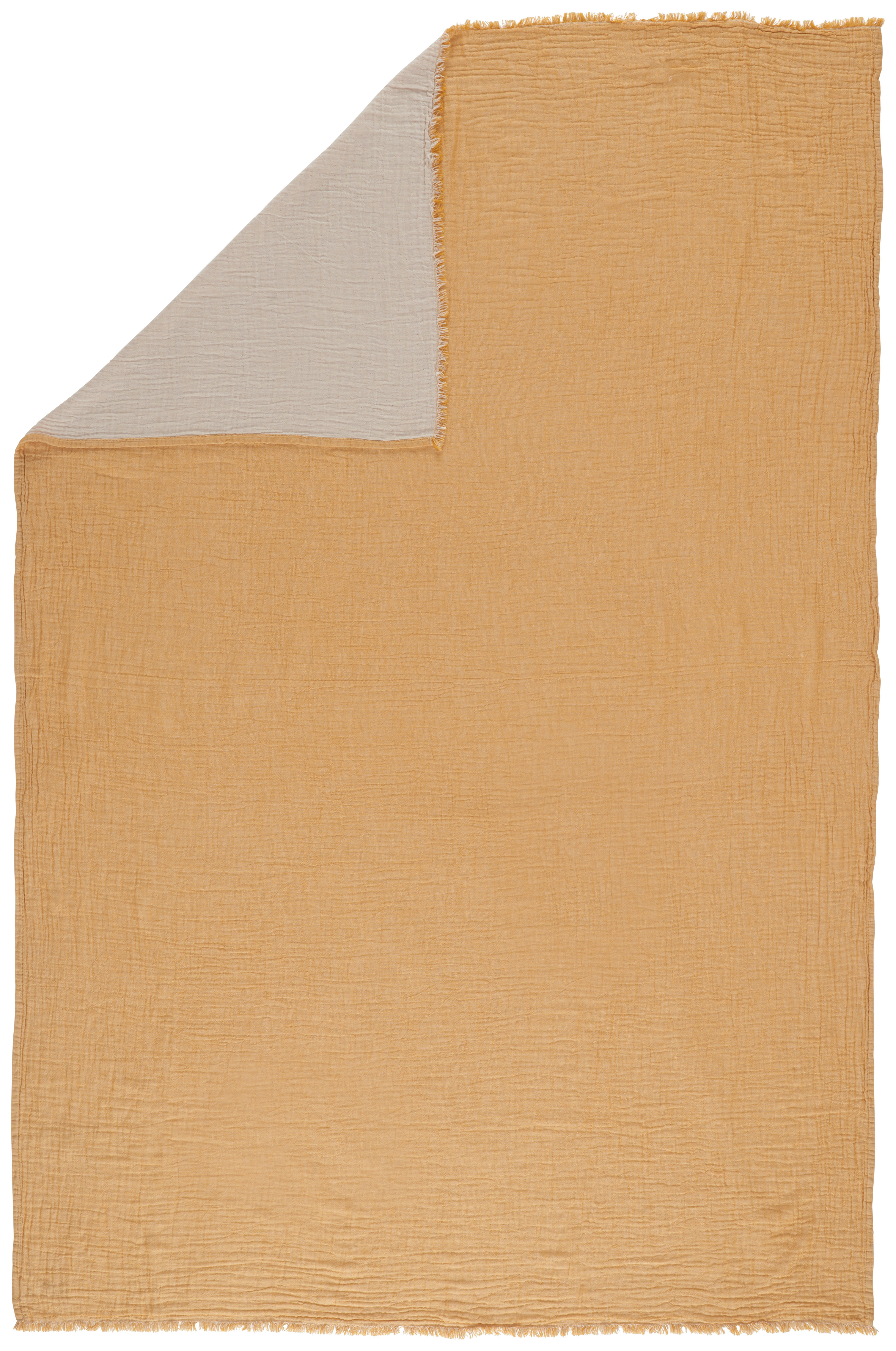 WOHNDECKE Musa 150/200 cm  - Gelb/Naturfarben, KONVENTIONELL, Textil (150/200cm) - Ambiente