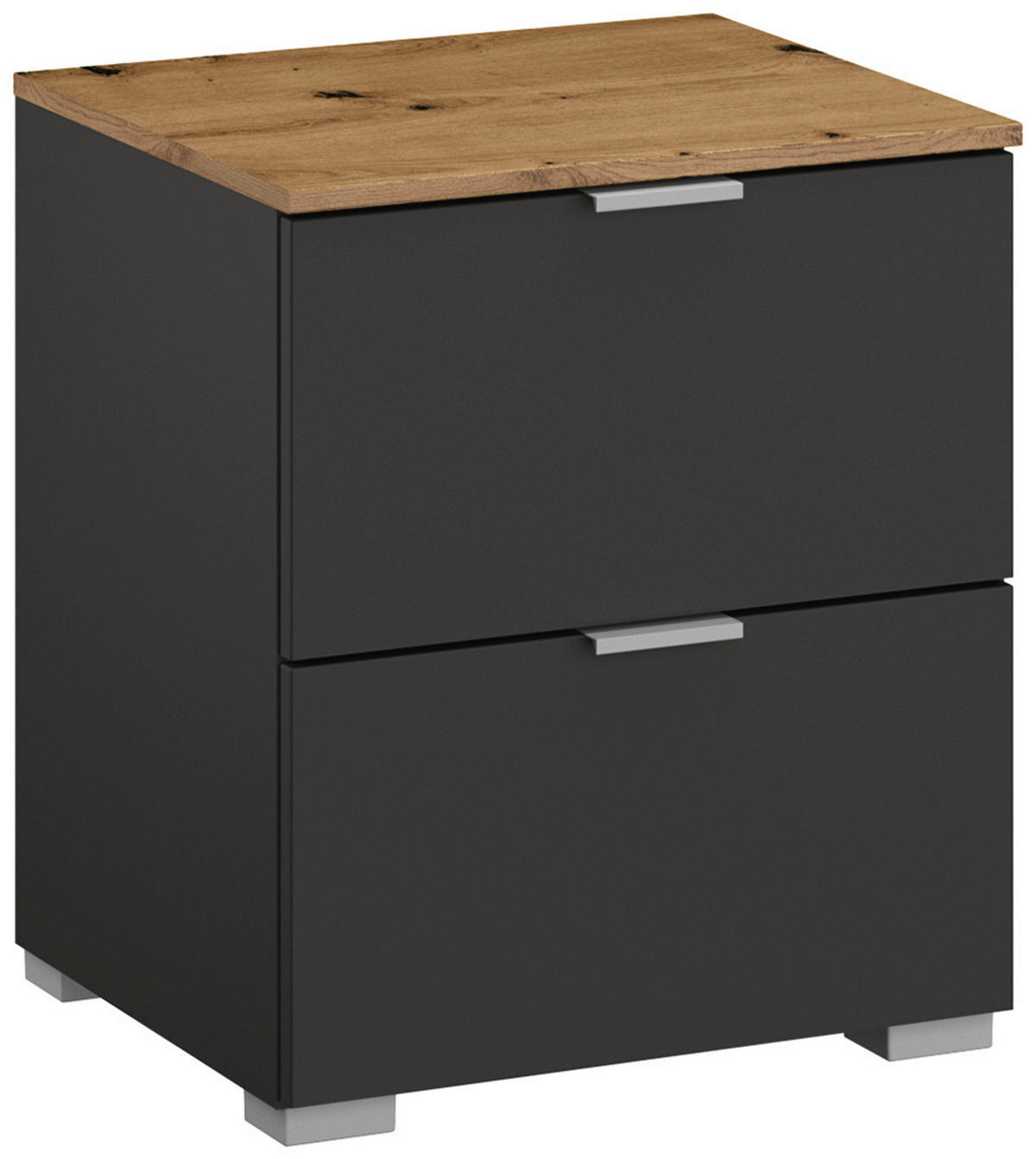 JUGENDZIMMER - Graphitfarben/Eiche Artisan, Trend, Holzwerkstoff/Textil (120/200cm) - Stylife