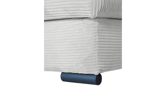 ECKSOFA  in Cord Hellgrau  - Hellgrau/Schwarz, KONVENTIONELL, Textil/Metall (168/258cm) - Carryhome