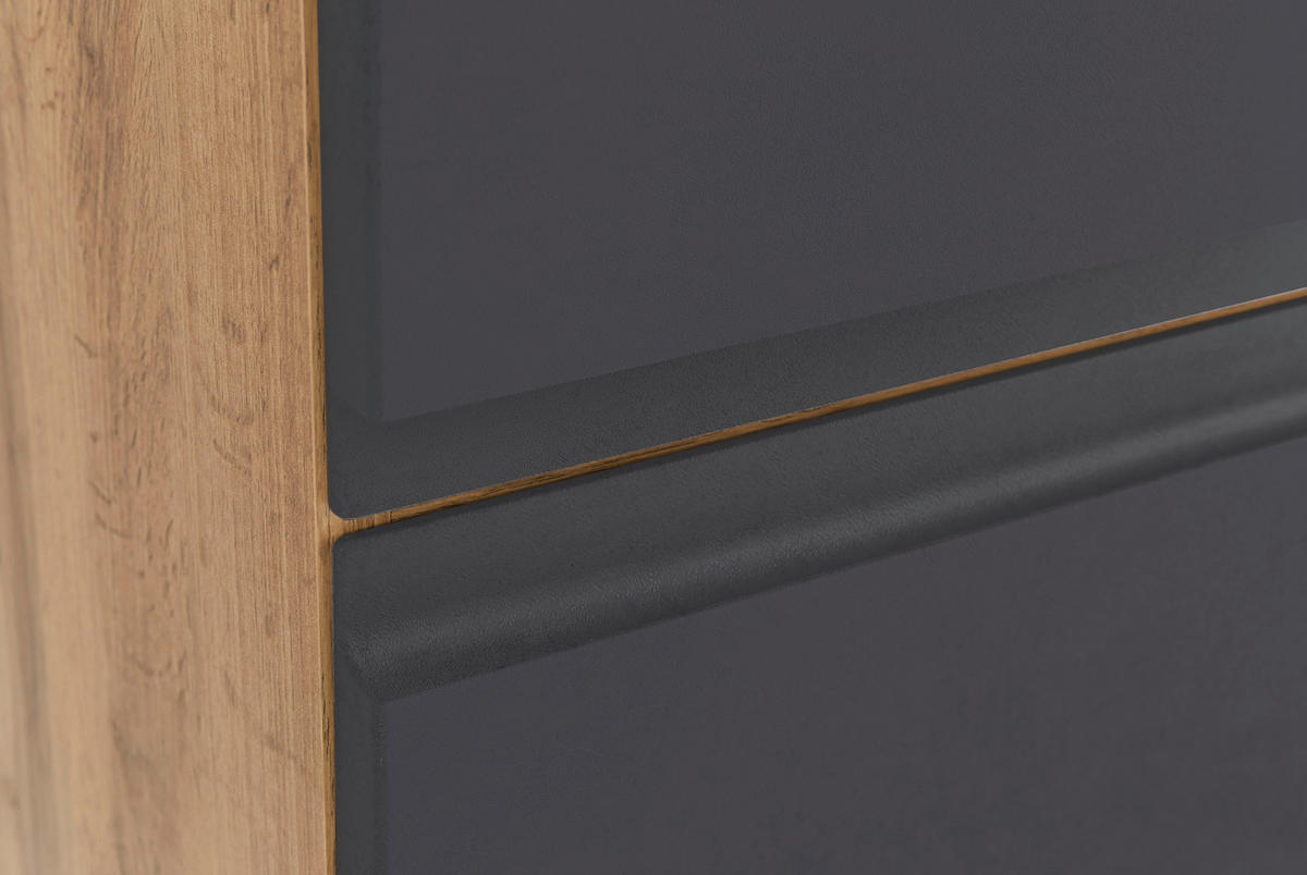 HOCHSCHRANK 40/180/35 cm  - Eiche Wotan/Grau, Modern, Holzwerkstoff (40/180/35cm) - Held