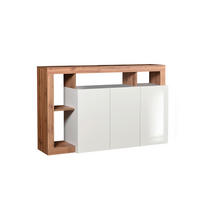COMODĂ 146/93/42 cm  - alb/alb lucios intens, Modern, material pe bază de lemn (146/93/42cm) - Carryhome