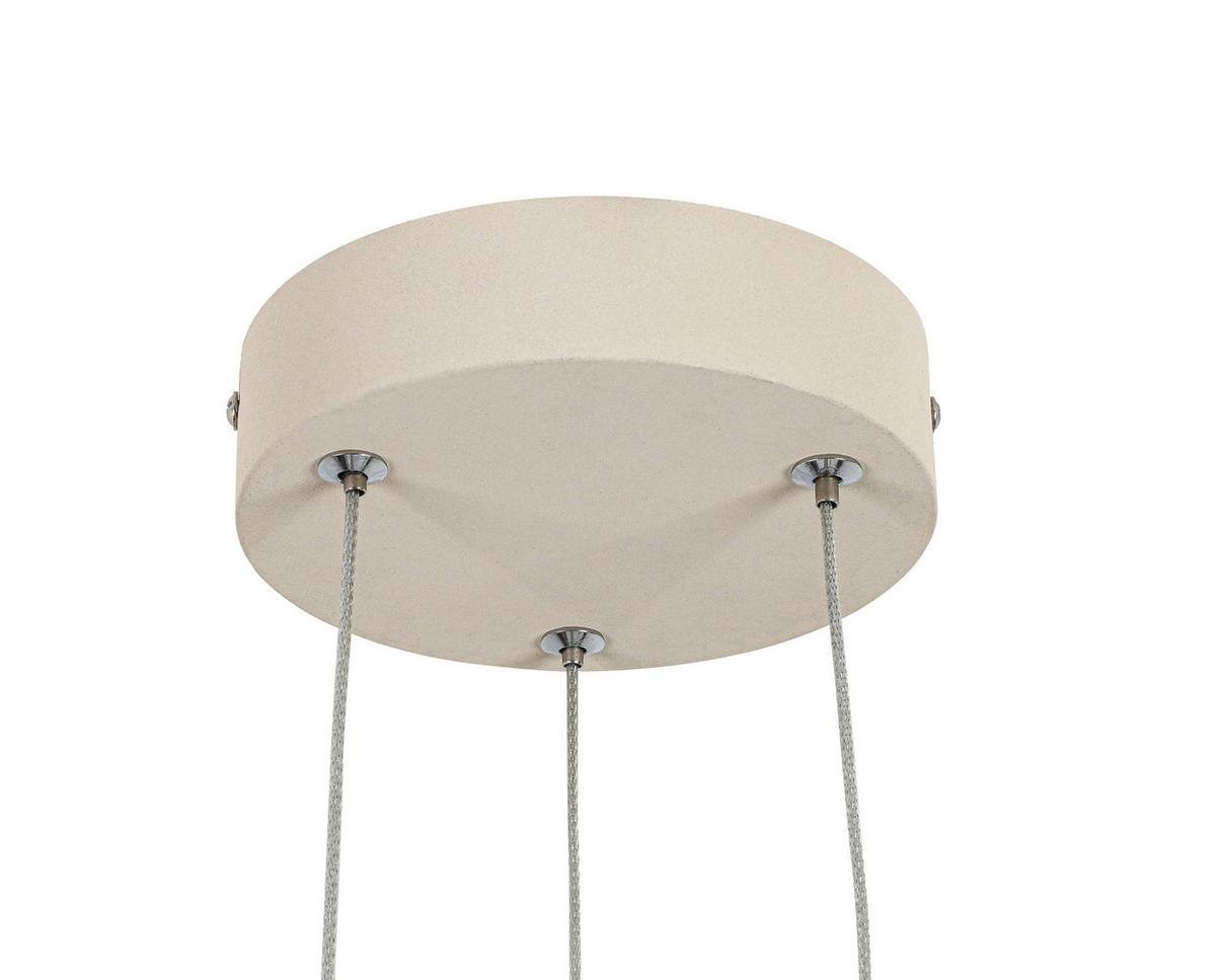 LED-HÄNGELEUCHTE 55/120 cm  - Sandfarben/Chromfarben, Design, Kunststoff/Metall (55/120cm) - Novel