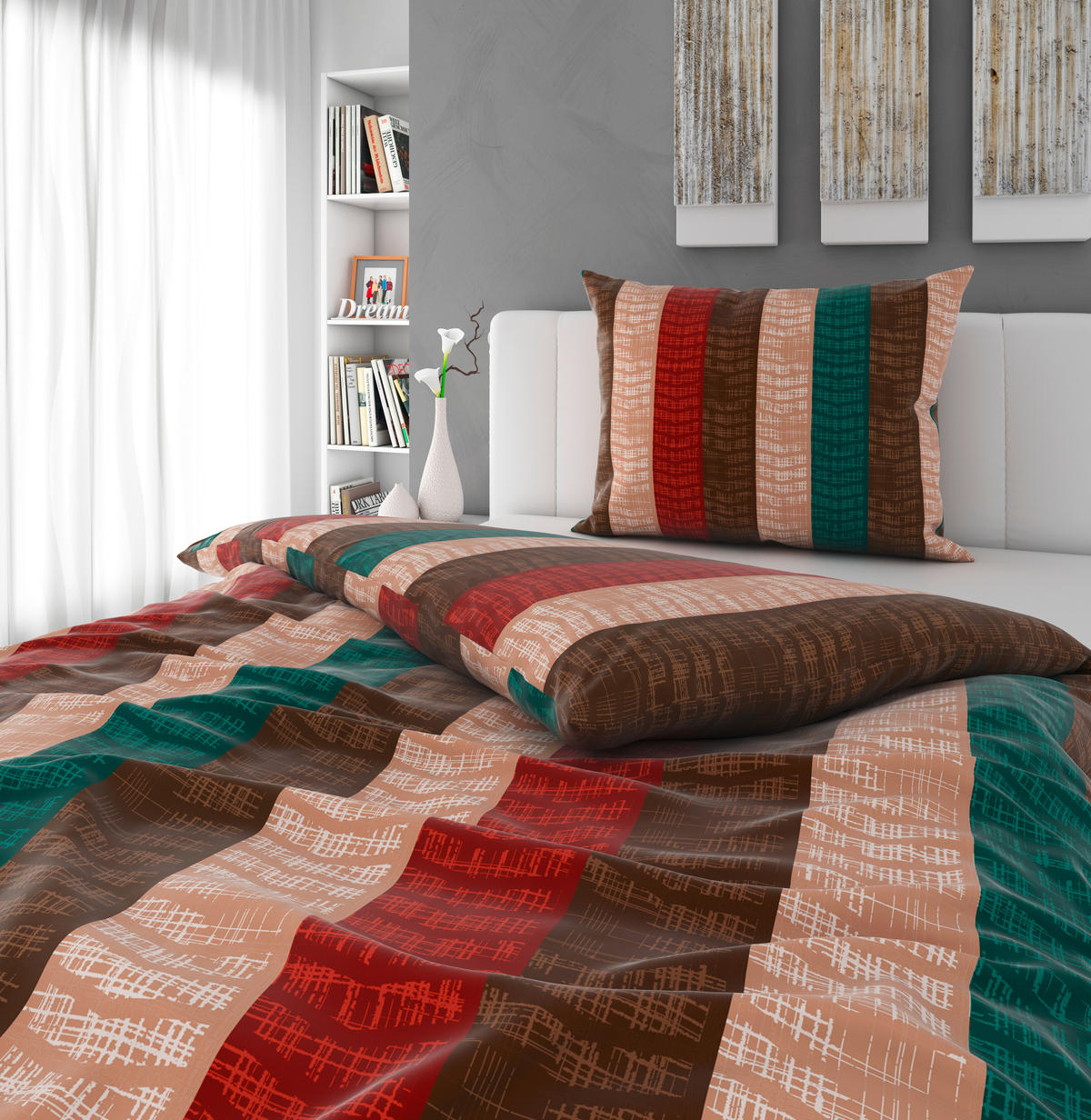 BETTWÄSCHE Lara Satin 140/200 cm  - Multicolor, KONVENTIONELL, Textil (140/200cm) - Esposa