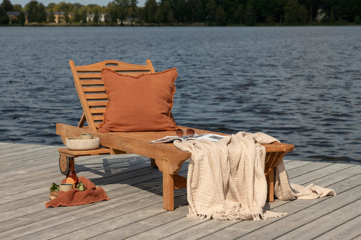 SONNENLIEGE 200/33/65 cm Teakholz  - Teakfarben, KONVENTIONELL, Holz (200/33/65cm) - Gardenson