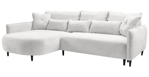 ECKSOFA Creme Chenille  - Creme/Schwarz, MODERN, Textil/Metall (200/285cm) - Carryhome