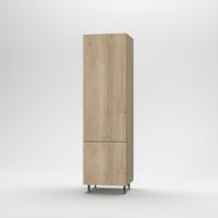 Szekrény beépíthető hűtőhöz - tölgyfa színű, Basics, fa (60/215/56cm) - Carryhome