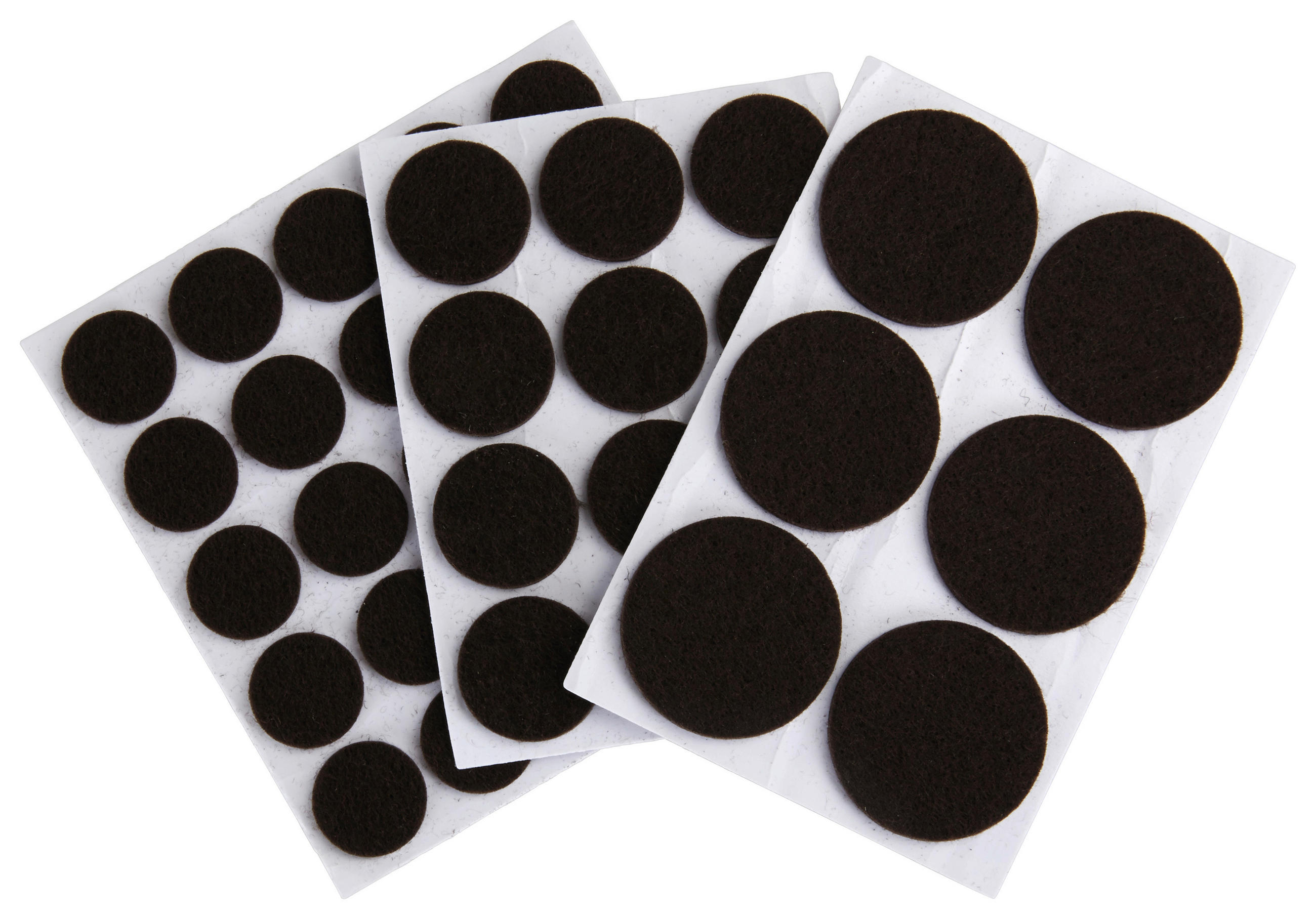 Filzgleiter-set Versch. Größen 43-Tlg. Schwarz Selbstklebend