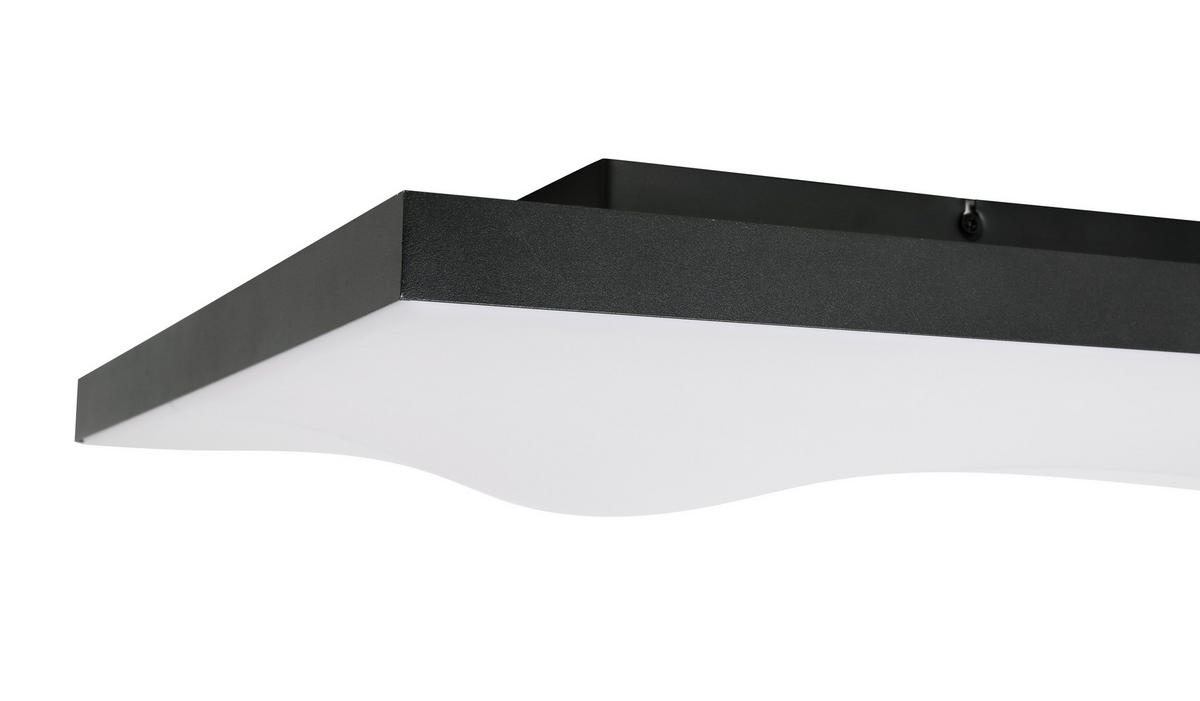 STROPNÍ LED SVÍTIDLO, 60/30/10,5 cm - černá, Design, kov/plast (60/30/10,5cm) - Novel
