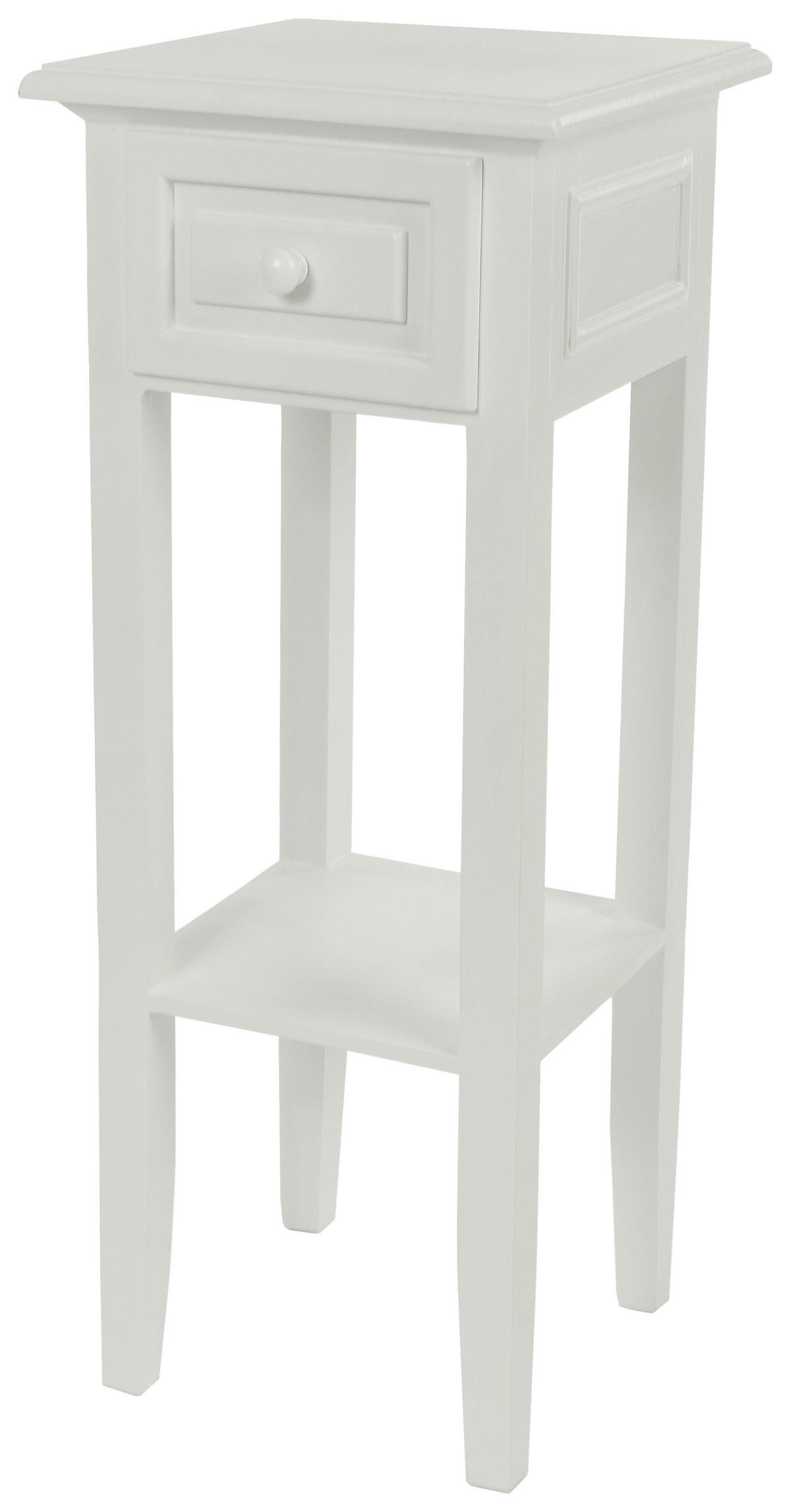 BEISTELLTISCH 25/25/67 cm Paulownia Weiß quadratisch  - Weiß, LIFESTYLE, Holz (25/25/67cm)