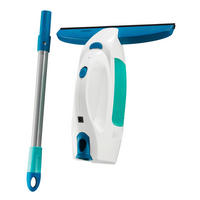 ČISTIČ OKIEN - biela/tyrkysová, Basics, plast (43/10/47,5cm) - Leifheit