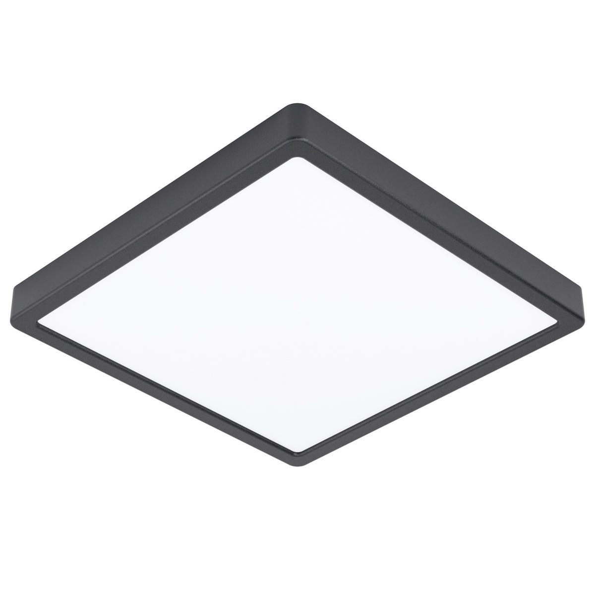 AUßENDECKENLEUCHTE 28,5/28,5/3 cm   - Schwarz/Weiß, Design, Kunststoff/Metall (28,5/28,5/3cm) - Eglo