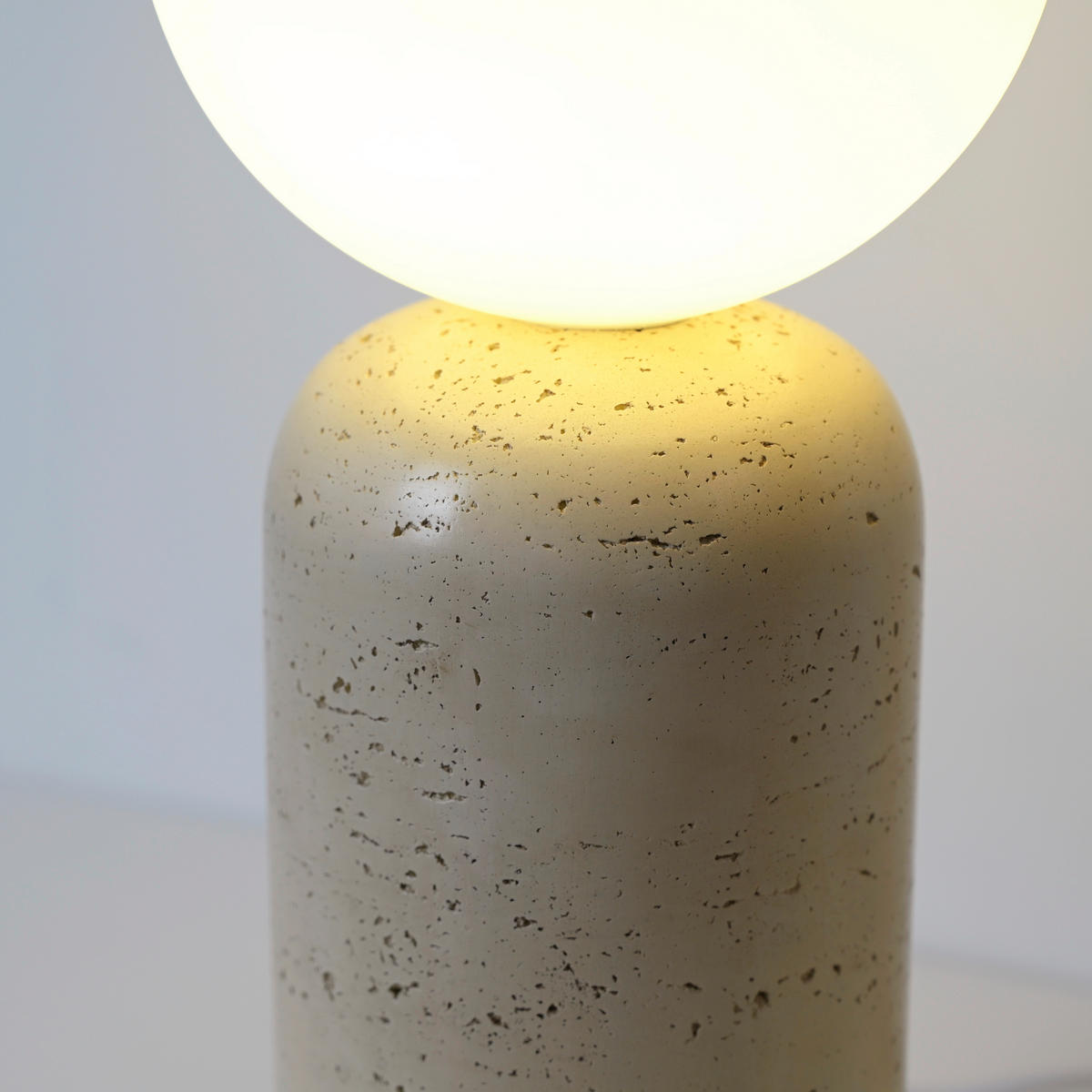 LED-TISCHLEUCHTE SW TRAVENTA 14/14/35 cm   - Creme, Design, Glas/Kunststoff (14/14/35cm) - Schöner Wohnen