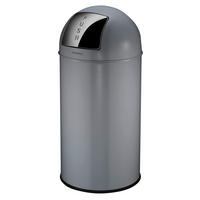 ABFALLEIMER Berlin 40 L  - Dunkelgrau/Anthrazit, Basics, Kunststoff/Metall (38/38/73cm) - Fackelmann
