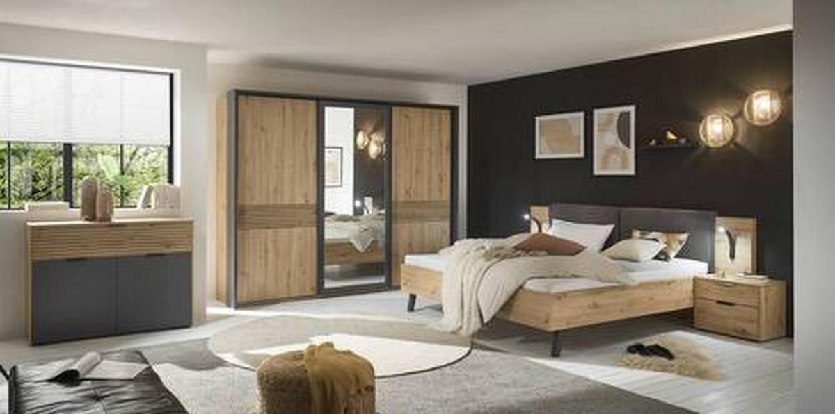 PASSEPARTOUTRAHMEN 280/215/23 cm Graphitfarben  - Graphitfarben, KONVENTIONELL, Holzwerkstoff (280/215/23cm) - Boxxx