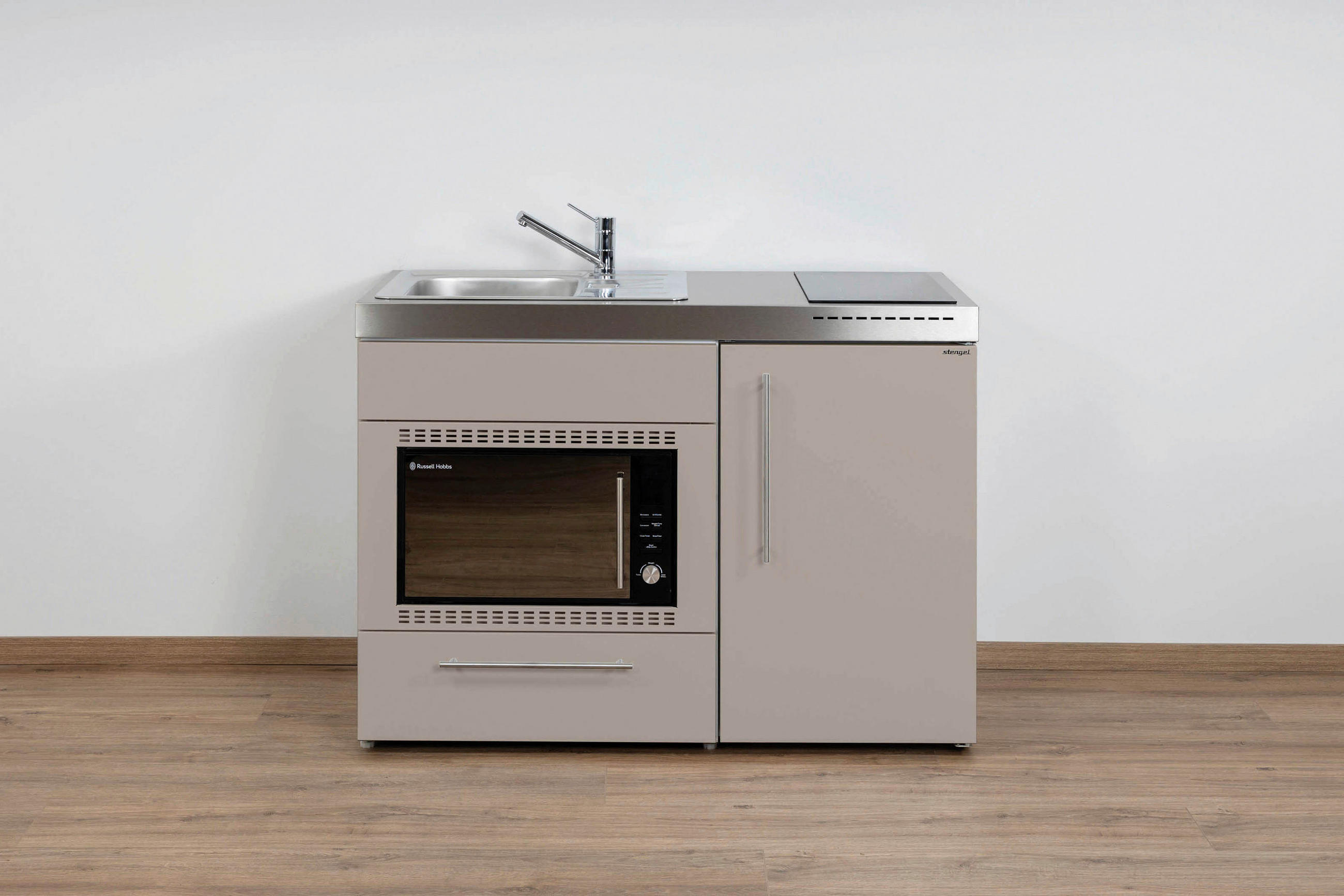 MINIKÜCHE  120/89/60 cm  in Sandfarben  - Sandfarben/Edelstahlfarben, Basics, Metall (120/89/60cm)