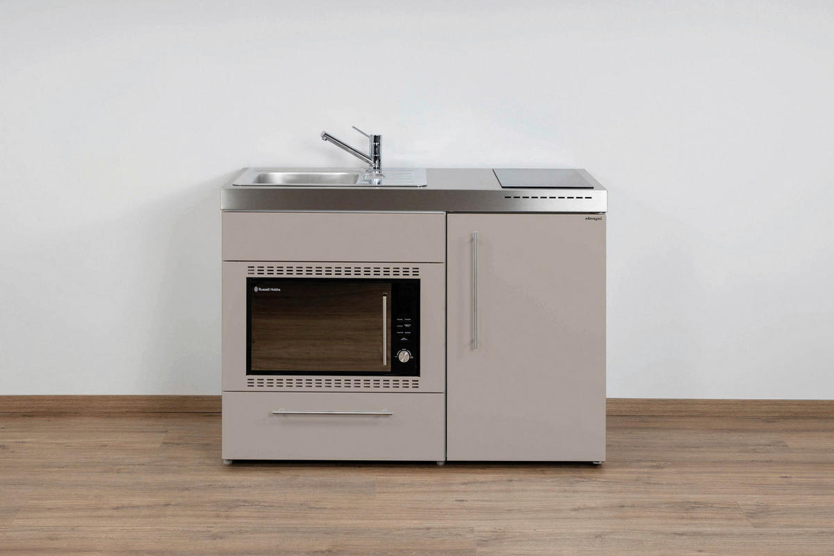 MINIKÜCHE  120/89/60 cm  in Sandfarben  - Sandfarben/Edelstahlfarben, Basics, Metall (120/89/60cm)