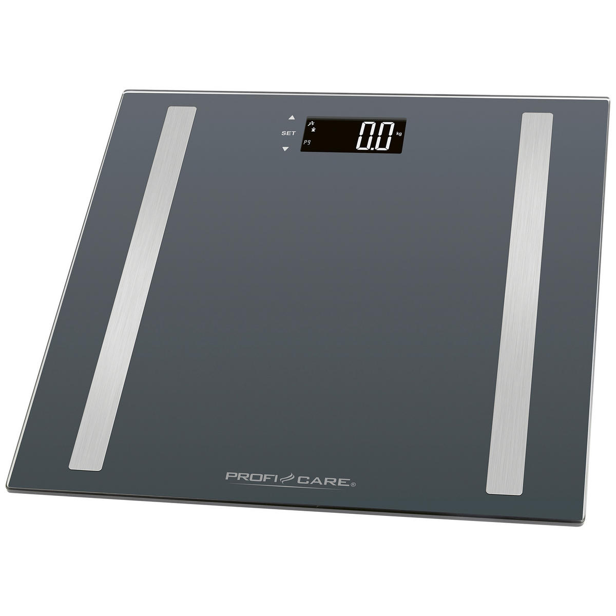 PERSONENWAAGE  - Grau, Trend, Glas/Kunststoff (30,0/2,50/30,0cm) - Bomann