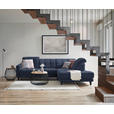 ECKSOFA  in Webstoff Dunkelblau  302/216 cm  - Schwarz/Dunkelblau, Design, Holz/Textil (302/216cm) - Xora
