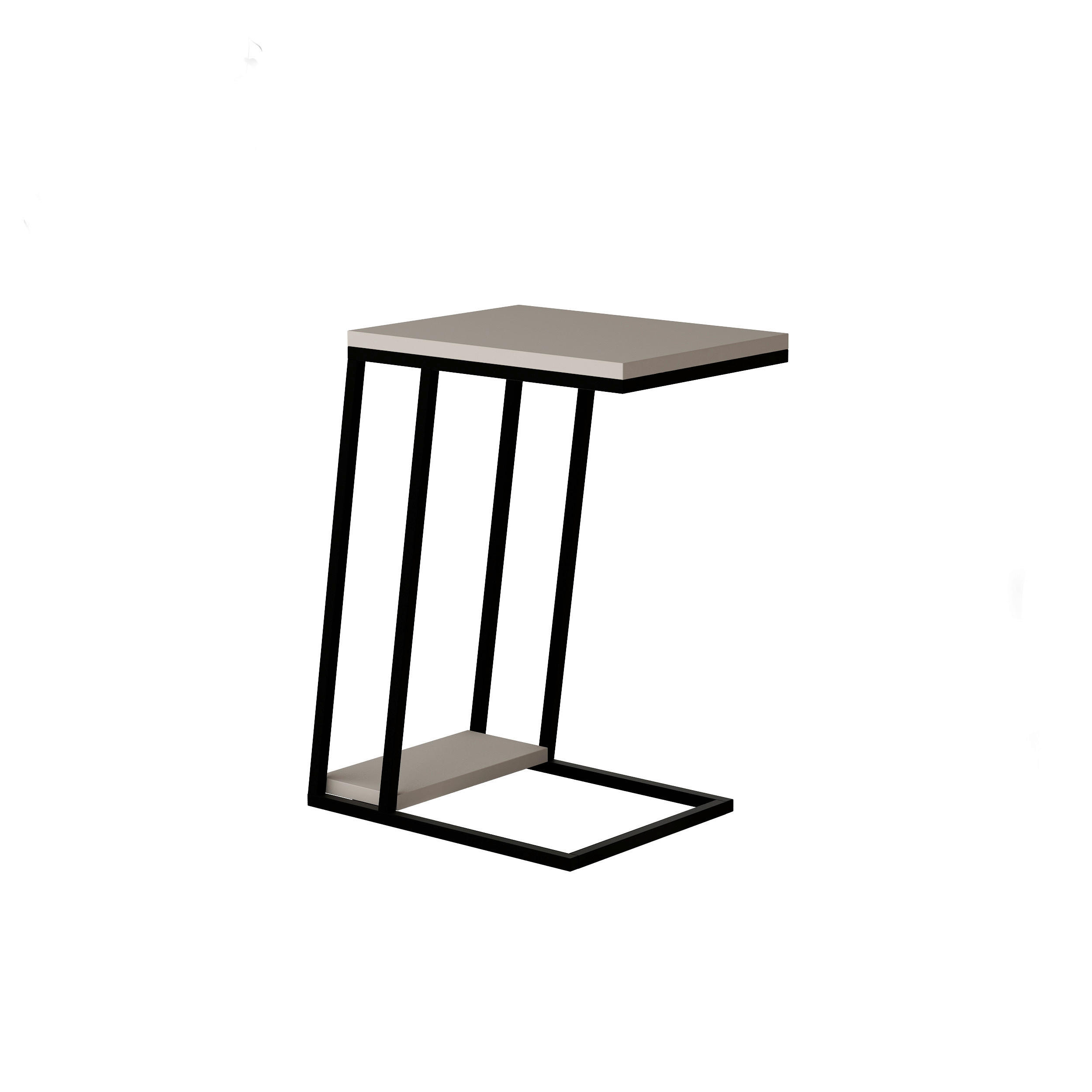 BEISTELLTISCH in Metall, Holzwerkstoff  - Schwarz/Mokka, Design, Holzwerkstoff/Metall (30/57/40cm) - Livetastic