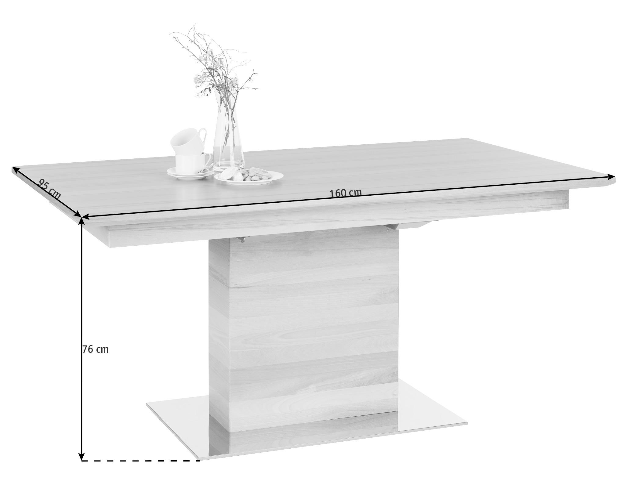 ESSTISCH in Holz 160/95/76 cm  - Buchefarben, KONVENTIONELL, Holz (160/95/76cm) - Invivus