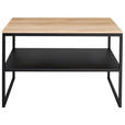 COUCHTISCH in Holz, Metall 65/65/41 cm  - Buchefarben/Schwarz, Design, Holz/Metall (65/65/41cm) - Johann Jakob