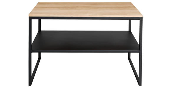 COUCHTISCH in Holz, Metall 65/65/41 cm - Buchefarben/Schwarz, Design, Holz/Metall (65/65/41cm) - Johann Jakob