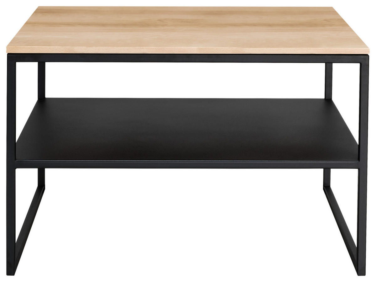 COUCHTISCH in Holz, Metall 65/65/41 cm  - Buchefarben/Schwarz, Design, Holz/Metall (65/65/41cm) - Johann Jakob