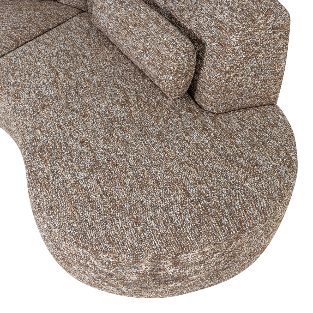 BIGSOFA Batavier in Webstoff Hellbraun  - Hellbraun, Design, Textil (254/74/122cm) - Livetastic