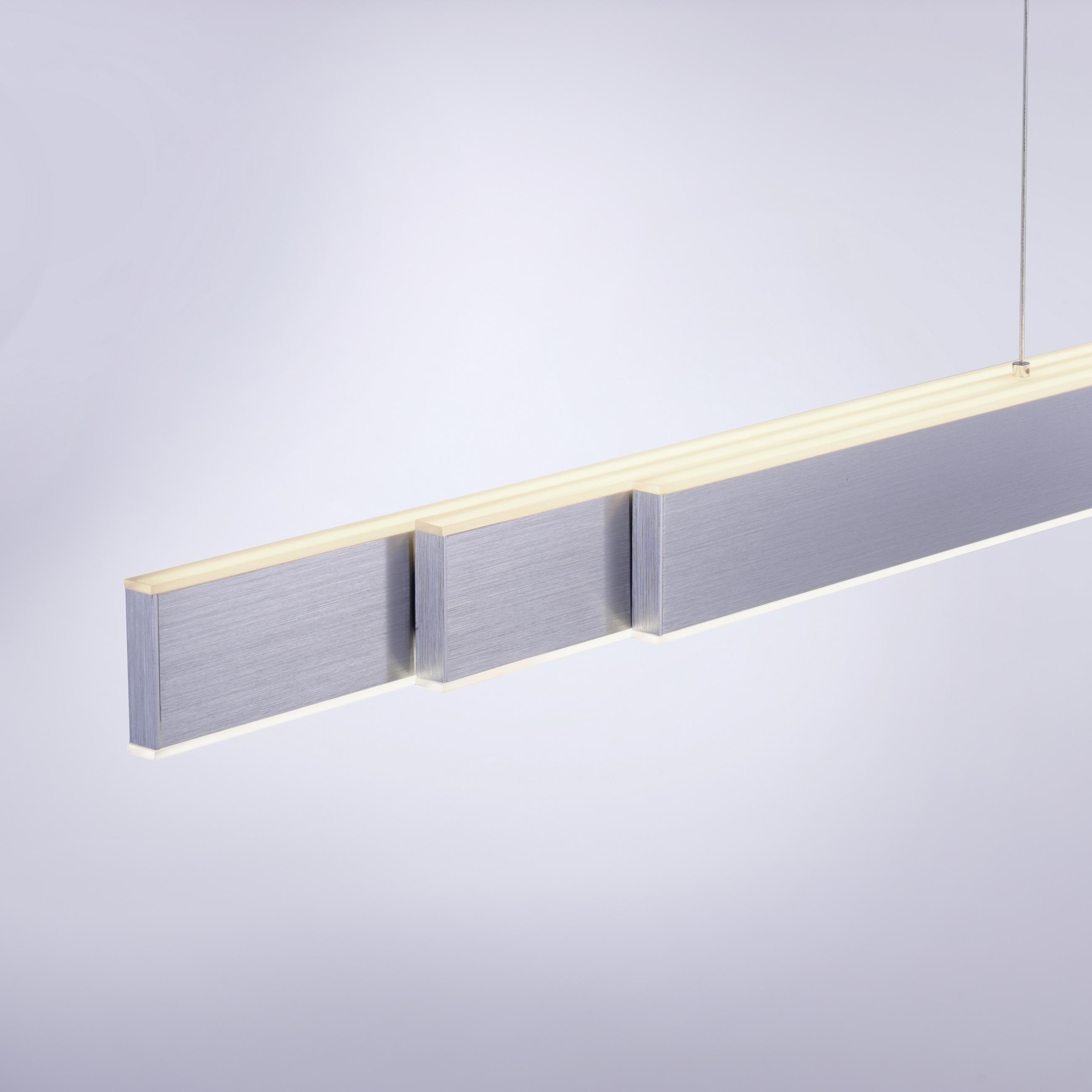 LED-HÄNGELEUCHTE 179/4,8/120 cm  - Alufarben, Design, Kunststoff/Metall (179/4,8/120cm) - Neuhaus PURE