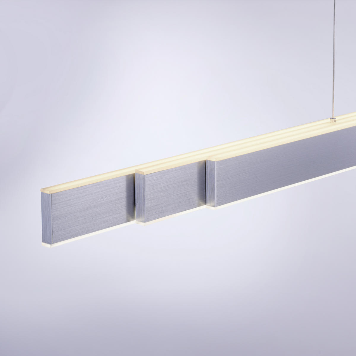 SUSPENSION LED 179/4,8/120 cm    - Alufarben, Design, Kunststoff/Metall (179/4,8/120cm) - Neuhaus PURE