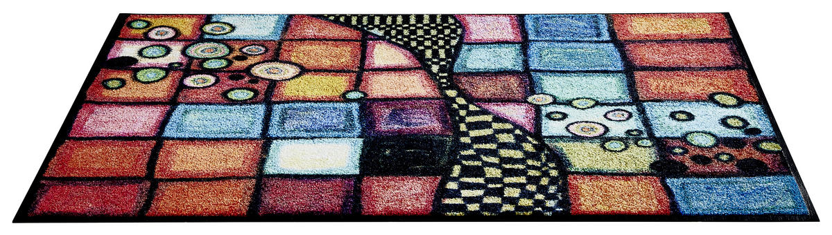 FUßMATTE  50/75 cm  Multicolor  - Multicolor, Trend, Kunststoff/Textil (50/75cm) - wash+dry