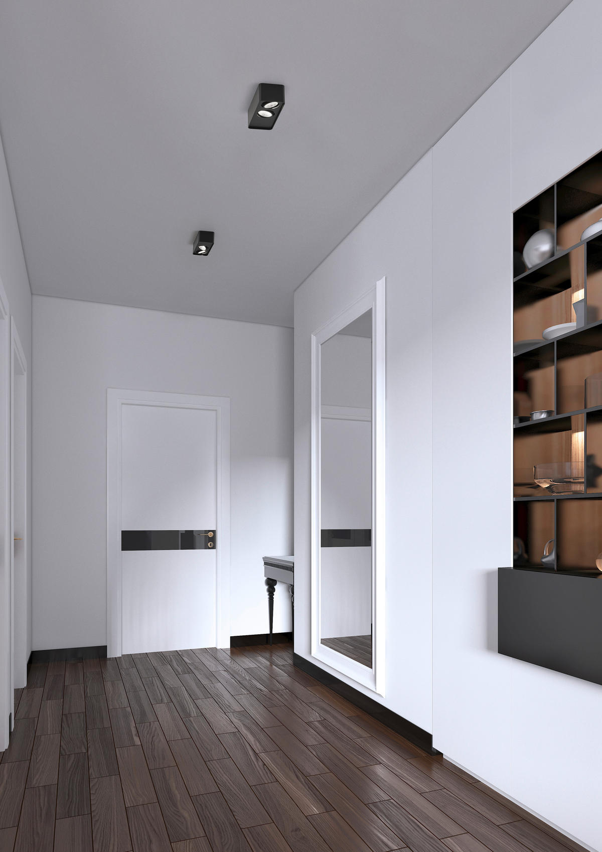 LED-DECKENLEUCHTE CAS 18/7/5 cm   - Schwarz, Design, Glas/Metall (18/7/5cm) - Helestra