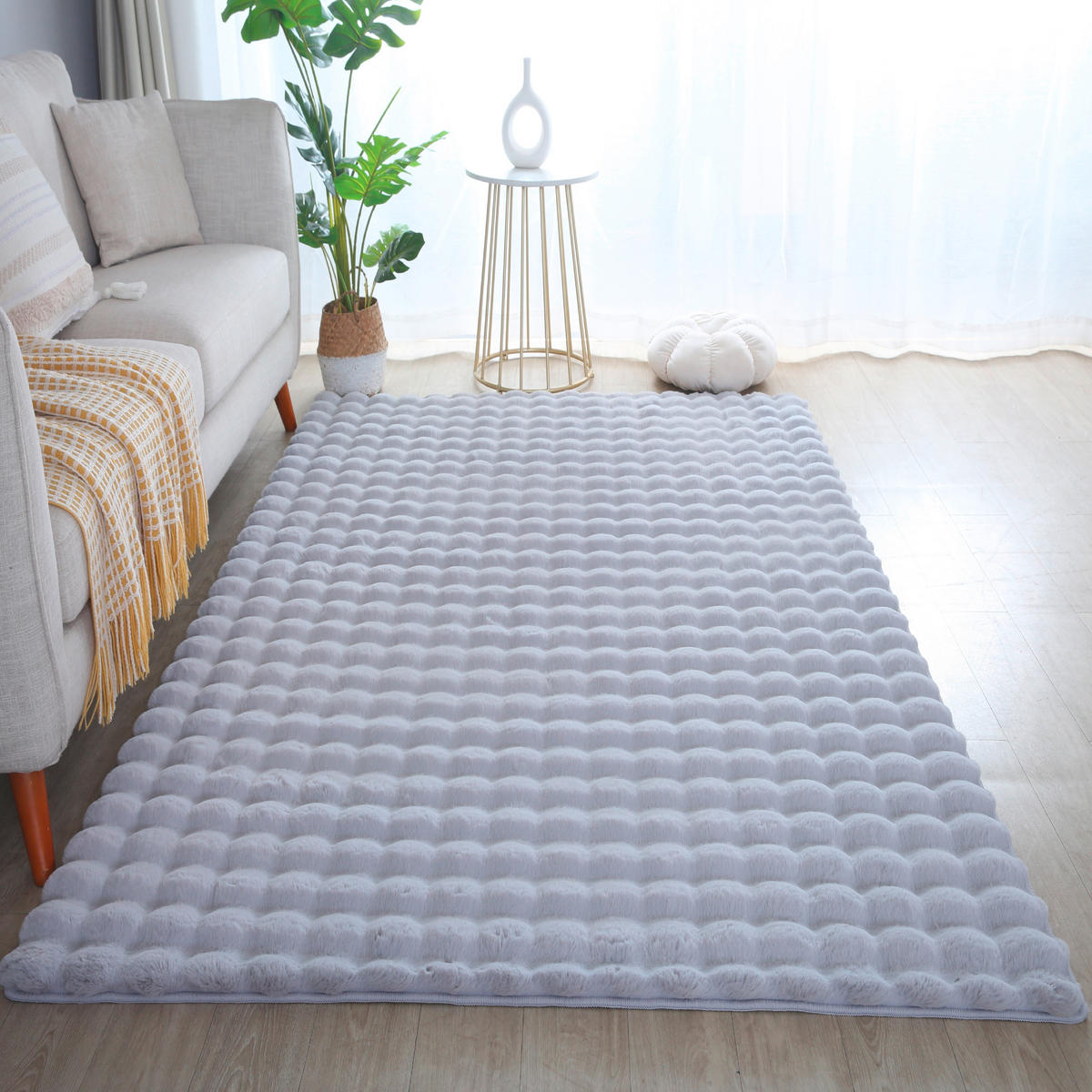 HOCHFLORTEPPICH 80/150 cm Ambiance Silberfarben  - Silberfarben, Basics, Textil (80/150cm) - Novel