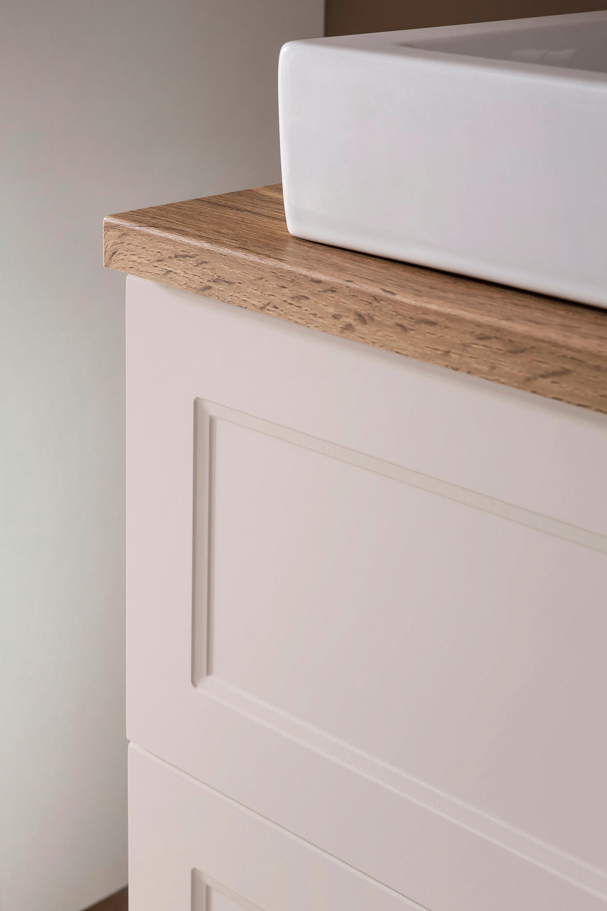 WASCHTISCHKOMBI 80 cm  - Kaschmir/Eiche Wotan, ROMANTIK / LANDHAUS, Keramik/Holzwerkstoff (80cm) - Xora