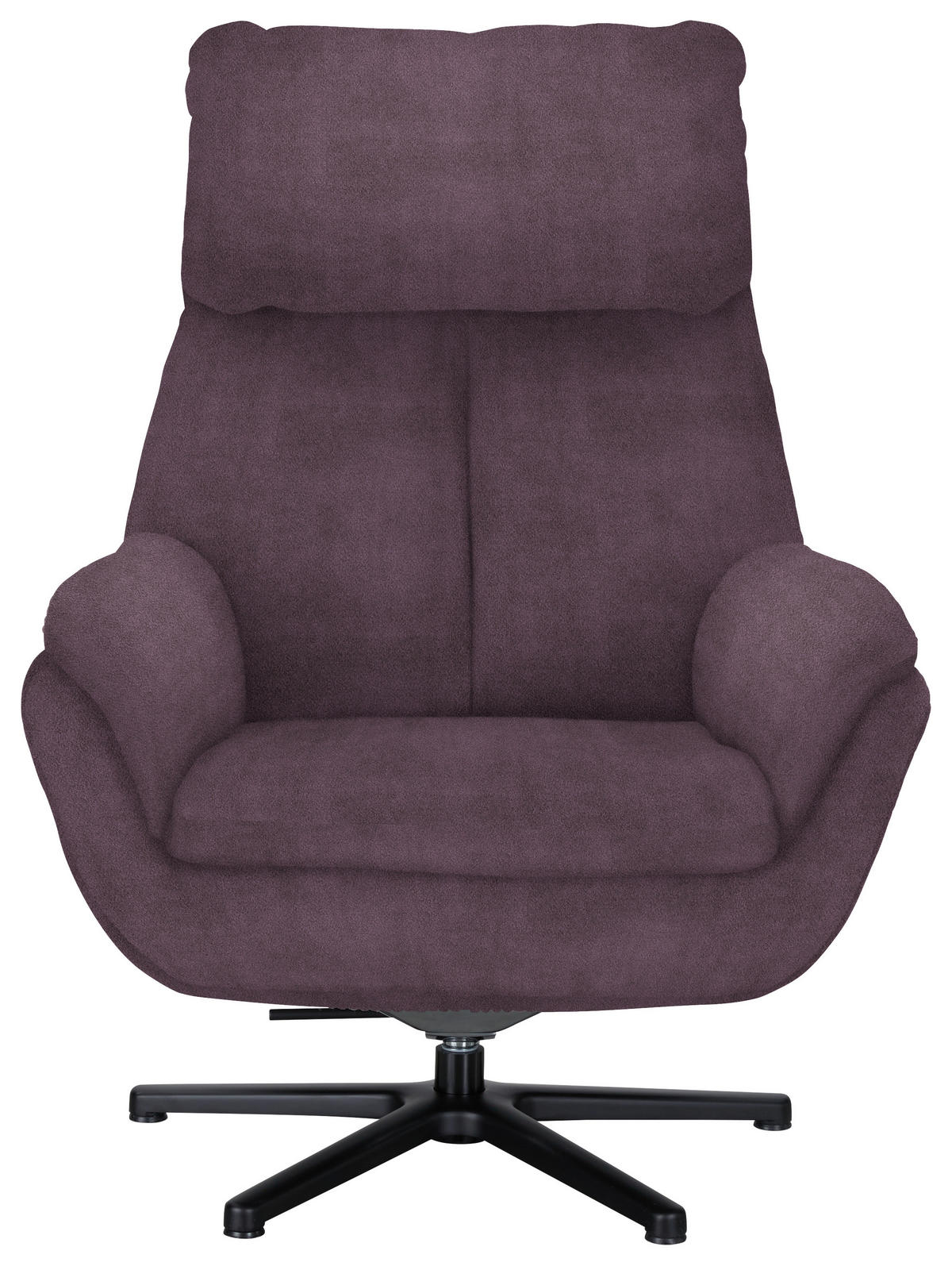 RELAXSESSEL in Textil Lila  - Lila/Schwarz, Design, Textil/Metall (79/108/89cm) - Beldomo Style