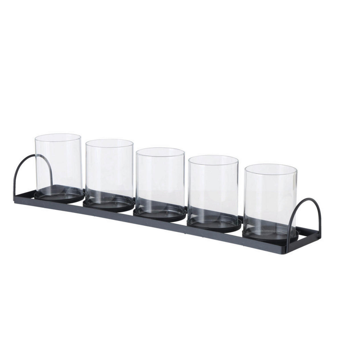 WINDLICHT  - Schwarz, Basics, Glas/Metall (52/11cm)