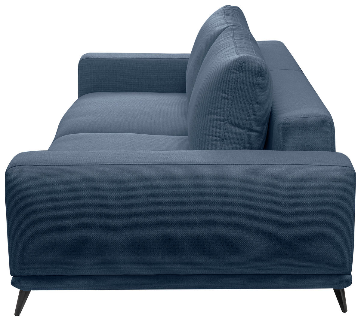 2-SITZER-SOFA in Webstoff Dunkelblau  - Schwarz/Dunkelblau, Modern, Textil/Metall (202/89/115cm) - MID.YOU