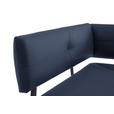 ECKBANK 165/205 cm  in Schwarz, Dunkelblau  - Schwarz/Dunkelblau, MODERN, Textil/Metall (165/205cm) - Cantus