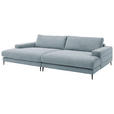 BIGSOFA in Cord Hellblau  - Schwarz/Hellblau, Design, Textil/Metall (296/83/177cm) - Dieter Knoll