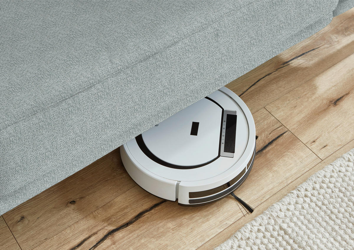 ECKSOFA in Flachgewebe Hellgrau  193/334 cm  - Wildeiche/Hellgrau, Design, Holz/Textil (193/334cm) - Niels Andersson