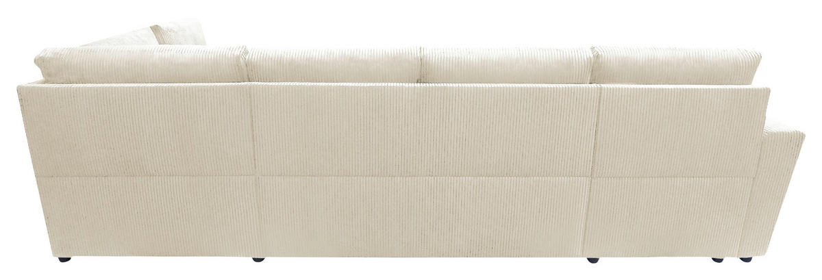 WOHNLANDSCHAFT in Cord Beige  - Beige/Schwarz, Design, Kunststoff/Textil (155/297/212cm) - MID.YOU