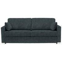 SCHLAFSOFA in Webstoff Anthrazit  - Chromfarben/Anthrazit, KONVENTIONELL, Textil/Metall (208/86/97cm) - Novel