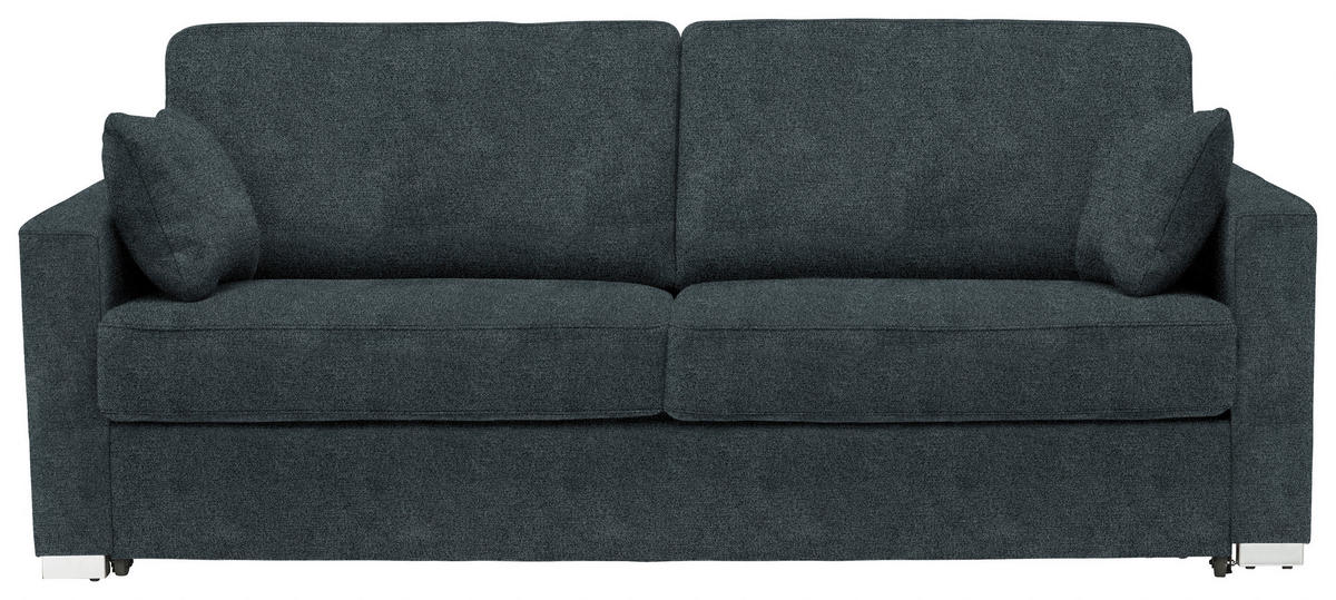 SCHLAFSOFA in Webstoff Anthrazit  - Chromfarben/Anthrazit, KONVENTIONELL, Textil/Metall (208/86/97cm) - Novel