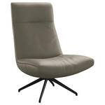 SESSEL in Echtleder Cappuccino  - Schwarz/Cappuccino, MODERN, Leder/Metall (74/105/92cm) - Johann Jakob