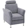 SESSEL in Flachgewebe Blau  - Chromfarben/Blau, Konventionell, Textil/Metall (86/87/93cm) - Beldomo System